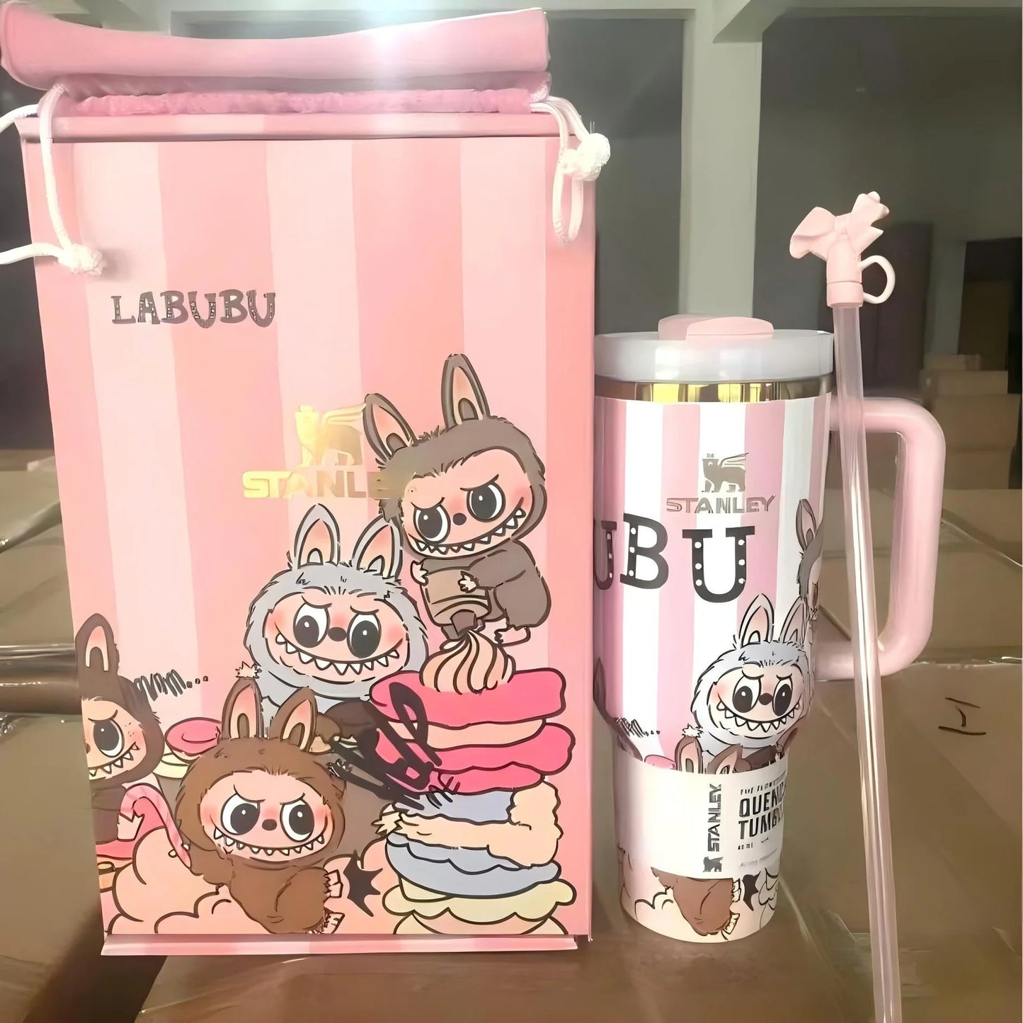 Labubu Stripe 40oz Tumbler
