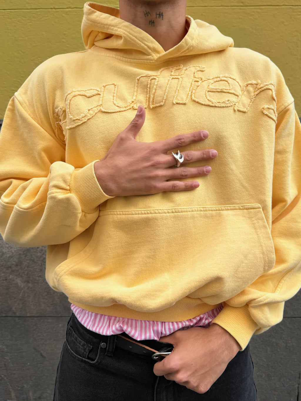 Viral Raw Yellow Hoodie