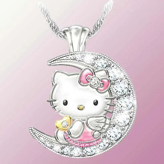 Hello Kitty and Moon Necklace