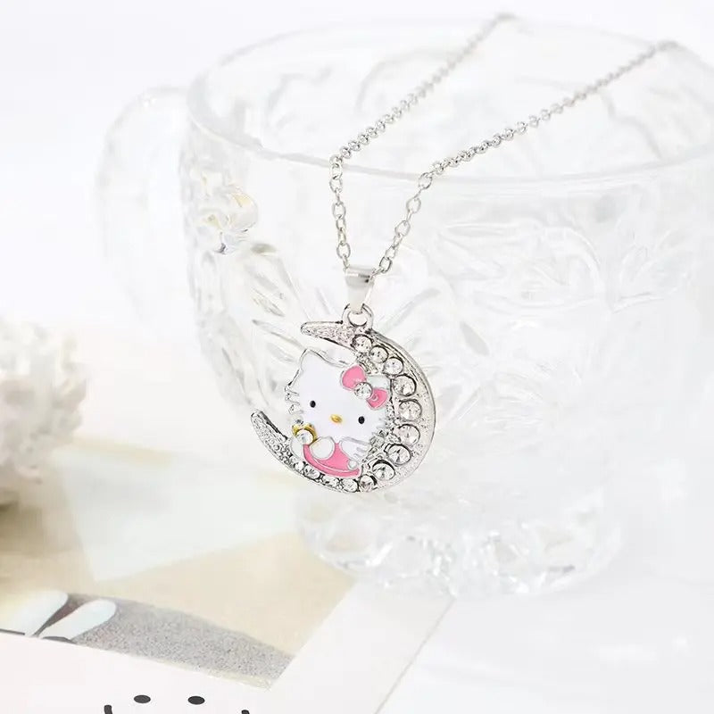 Hello Kitty and Moon Necklace