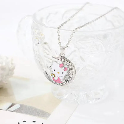 Hello Kitty and Moon Necklace