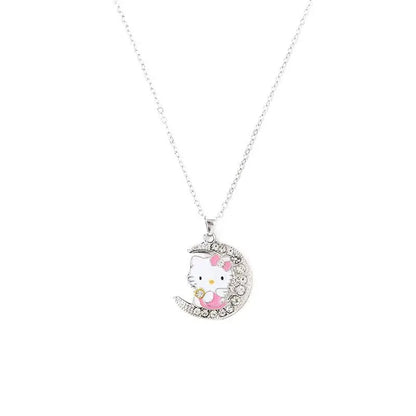 Hello Kitty and Moon Necklace